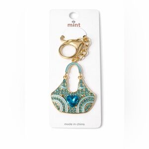 Mint Gold and Blue Bag Charm